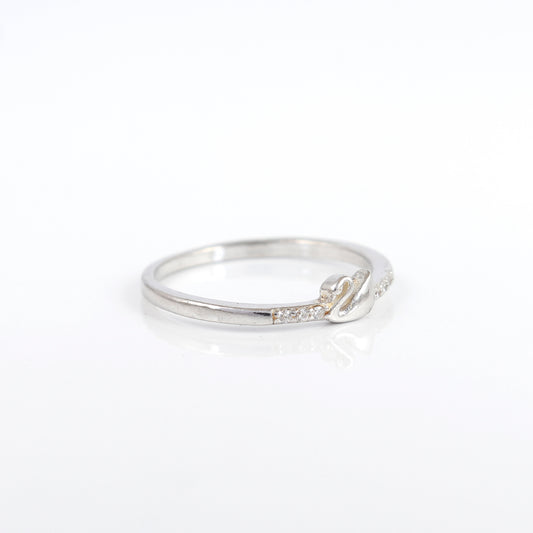 Silver Swan Stone Ring