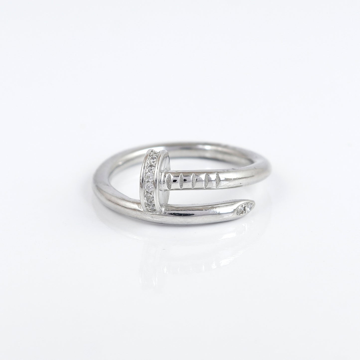 Silver Cartier Stone Studded Ring