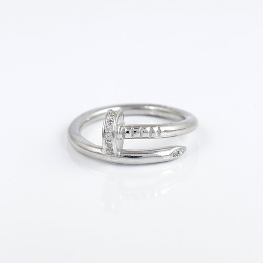 Silver Cartier Stone Studded Ring