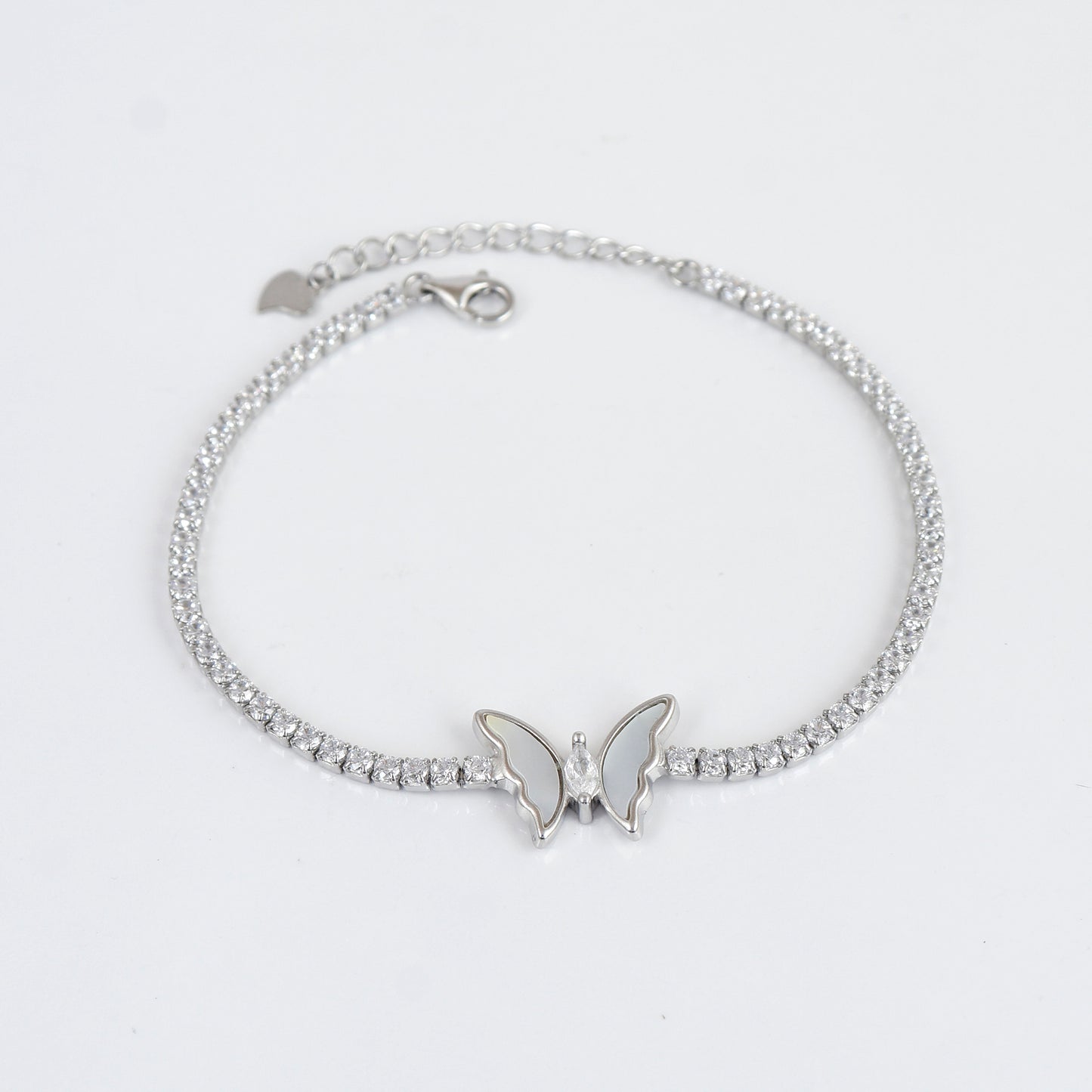 Butterfly Design Crystal Tennis Bracelet