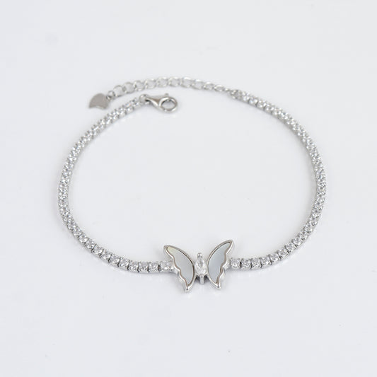 Butterfly Design Crystal Tennis Bracelet