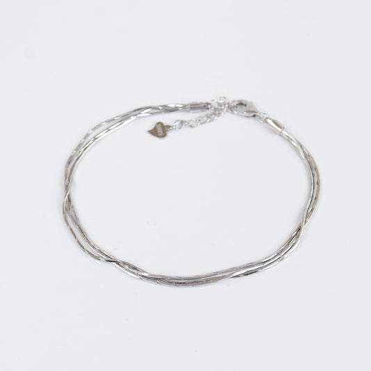 Twisted Sterling Silver Anklet