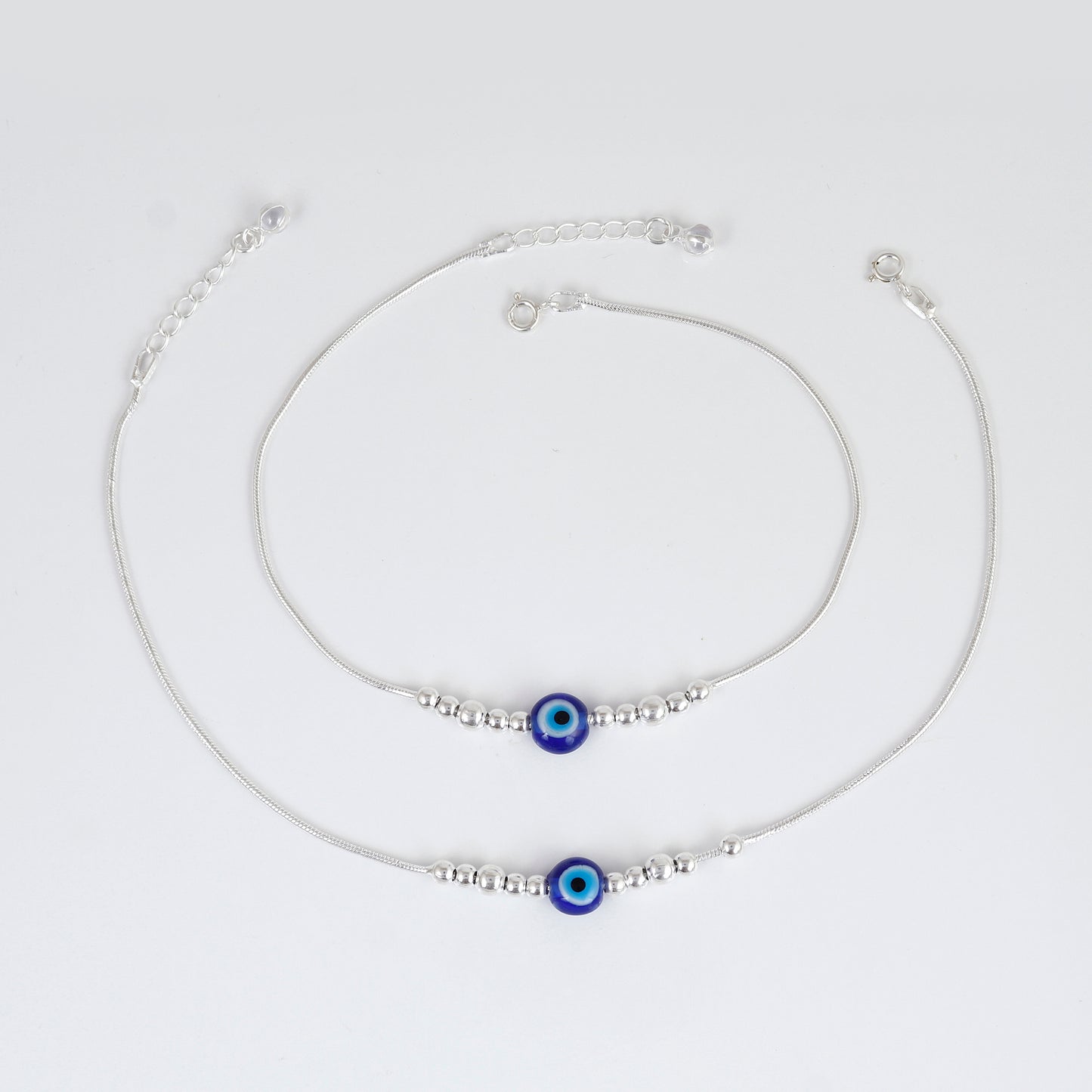 Evil Eye Silver Anklet