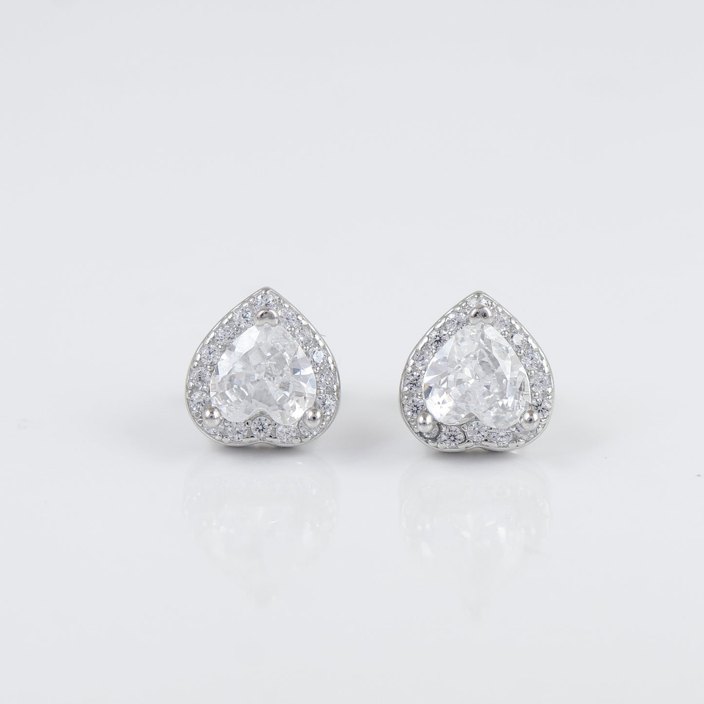 Heat diamond 925 silver eartops
