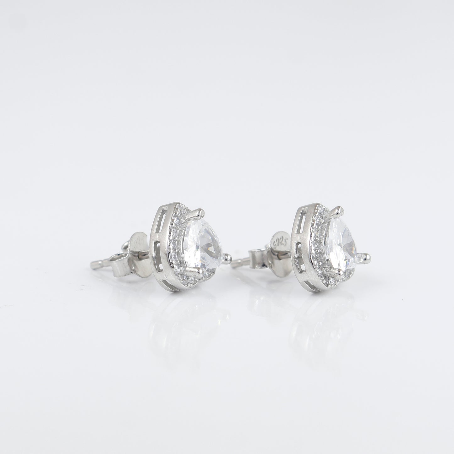 Heat diamond 925 silver eartops