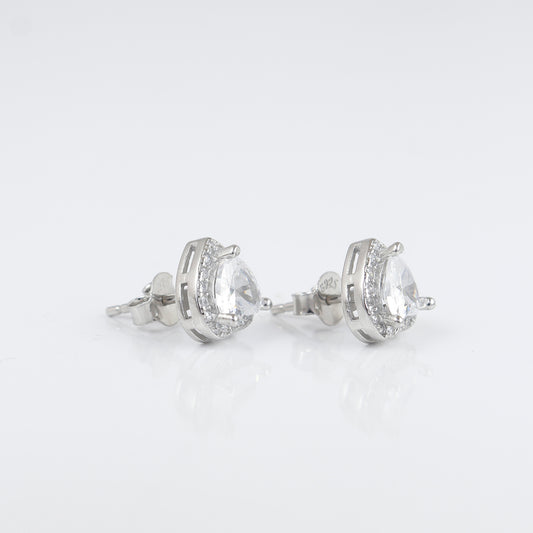 Heat diamond 925 silver eartops
