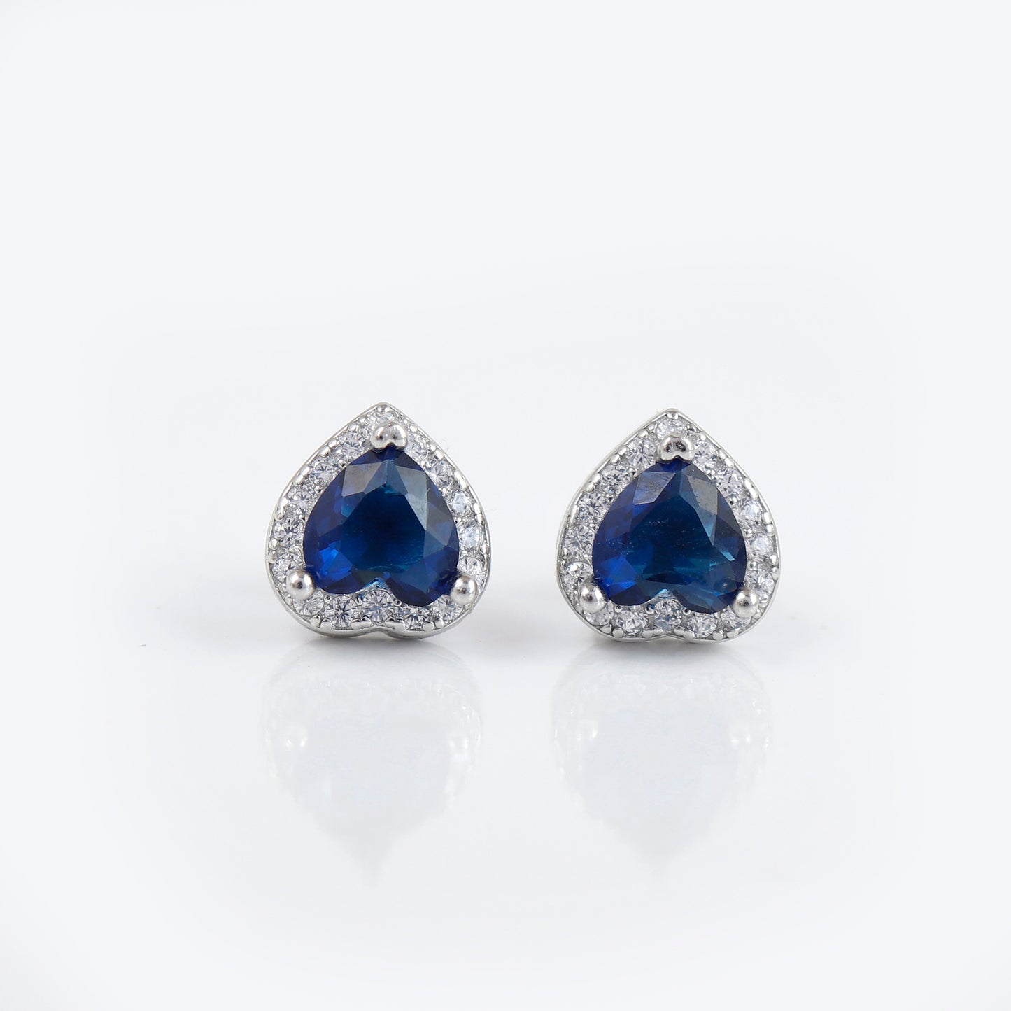 Sapphire heart shaped earring