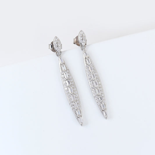 Long Silver earring