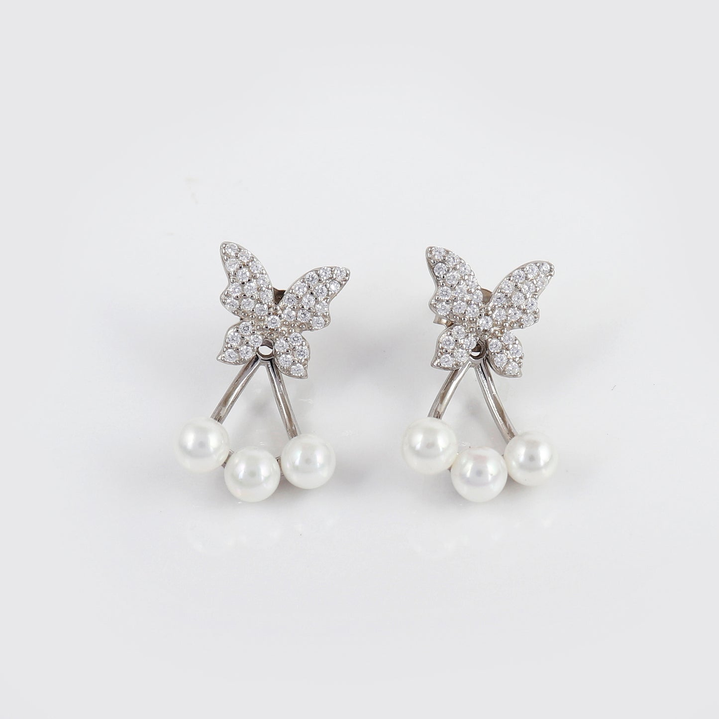 Butterfly silver earring