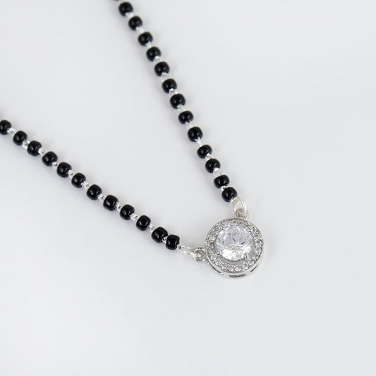 925 Silver Solitaire Mangalsutra | Hypoallergenic & Anti-Tarnish Daily Wear