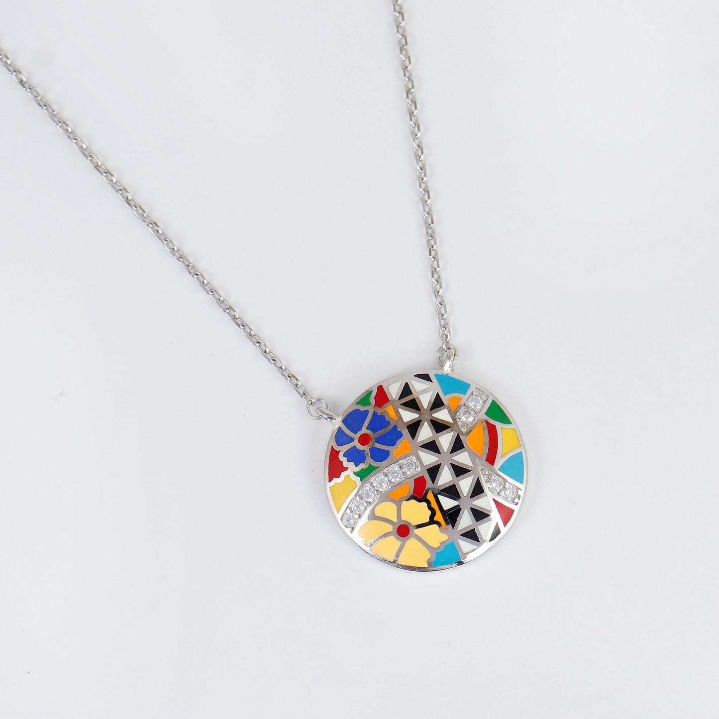 925 Sterling Silver Pendant Necklace with CZ