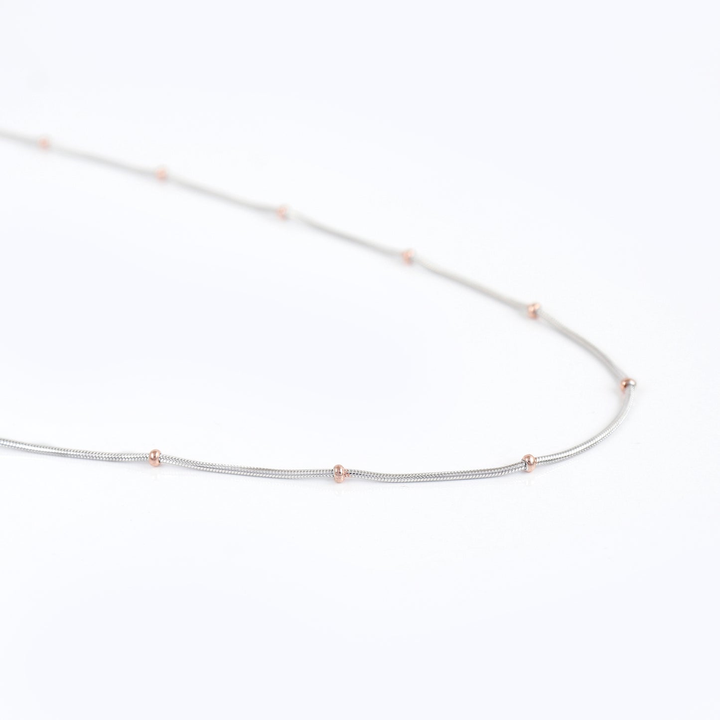 Italian Silver 925 Beaded Chain