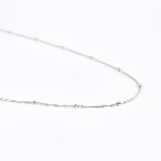 Italian Silver 925 Beaded Chain