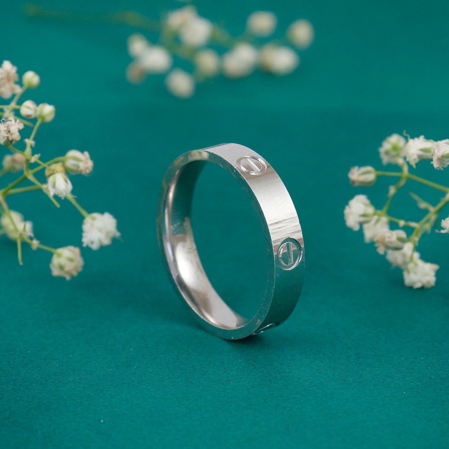 Silver Cartier-Style Ring Band