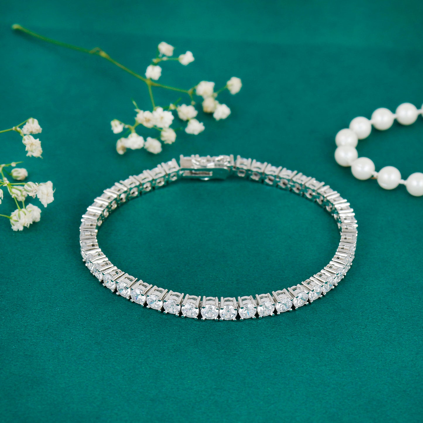 CZ Large Stone Studded Elegant Bracelet