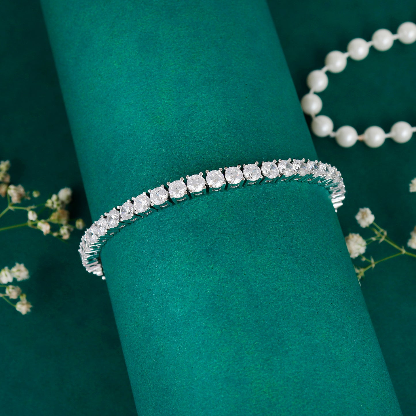 CZ Large Stone Studded Elegant Bracelet