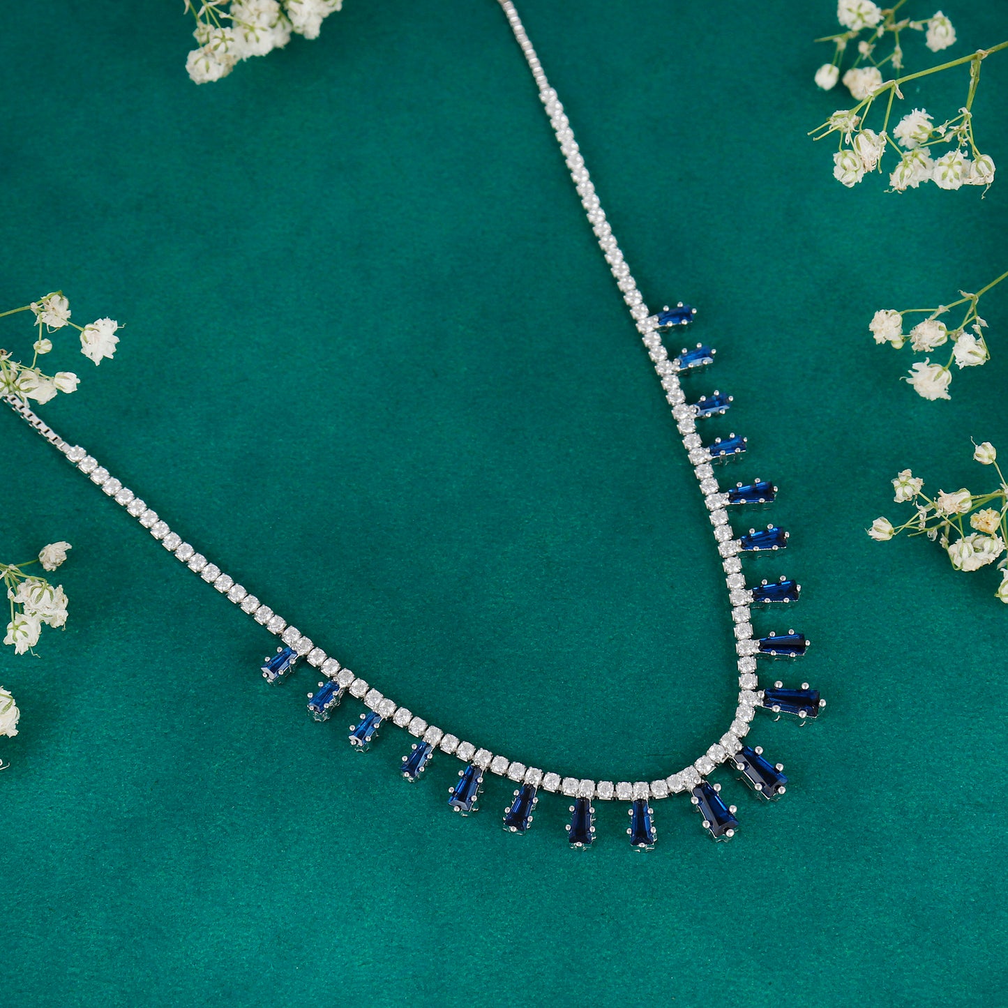 Blue Stone Studded Necklace