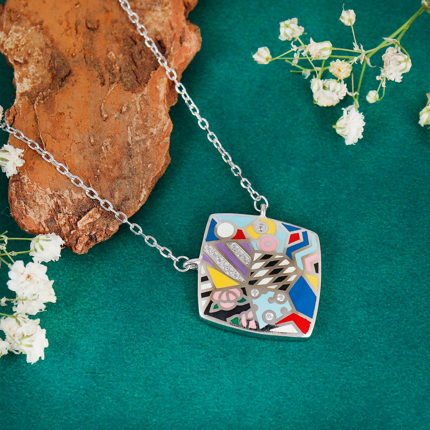 925 Sterling Silver Pendant Necklace with CZ