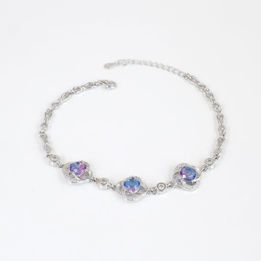 Sapphire Aura Sterling Silver Bracelet