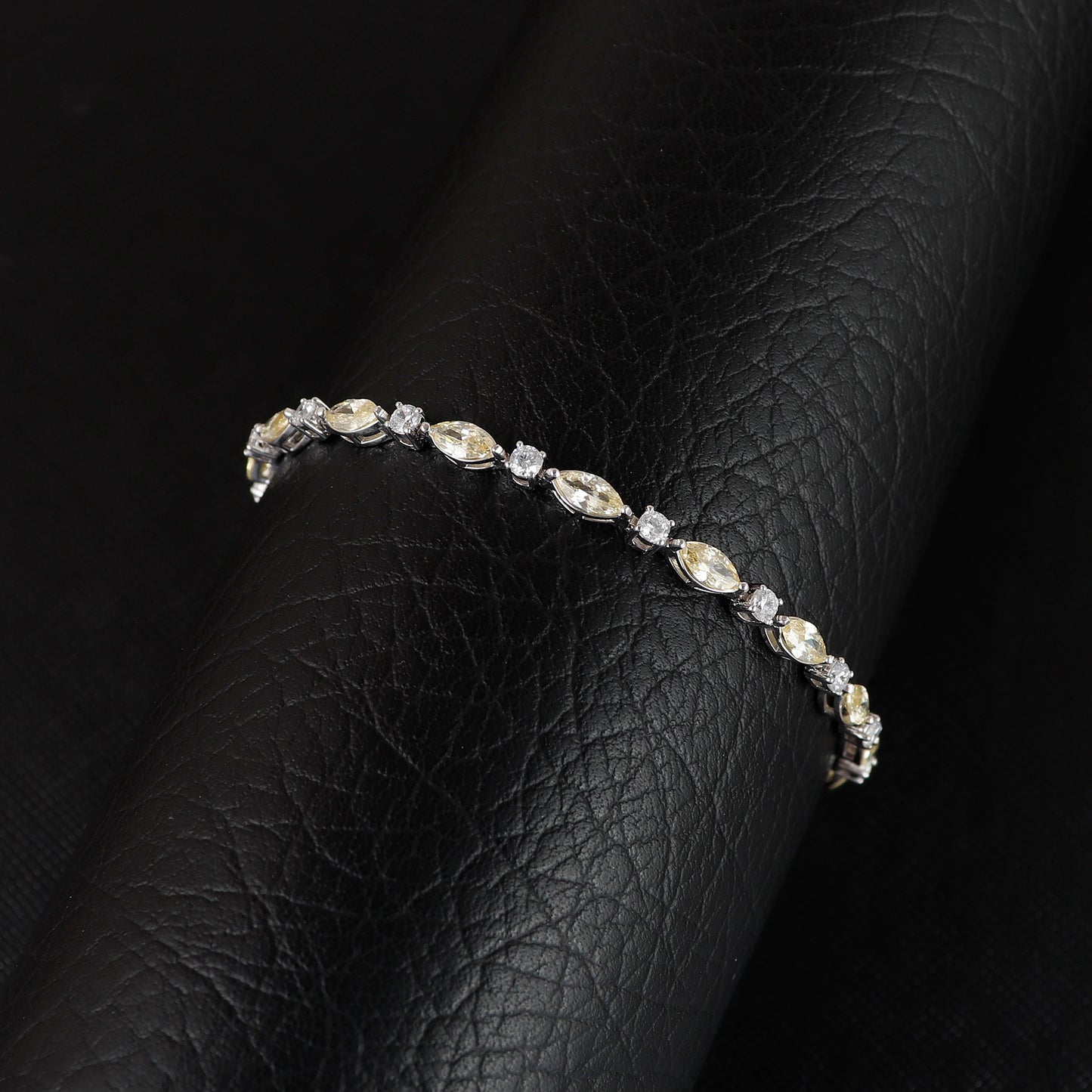 Sterling Silver Yellow Stone Bracelet