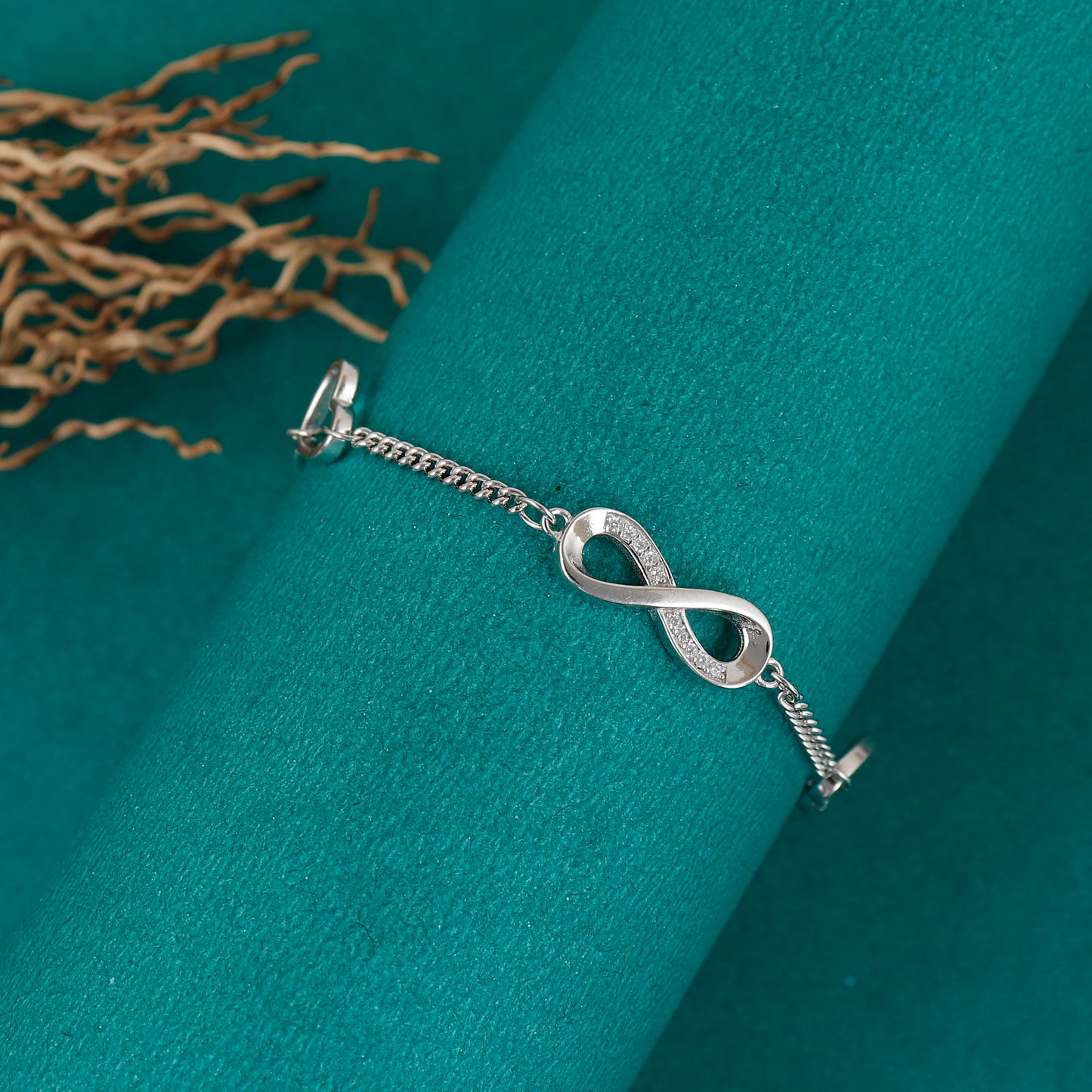 Sterling Silver Infinite Heart Bracelet